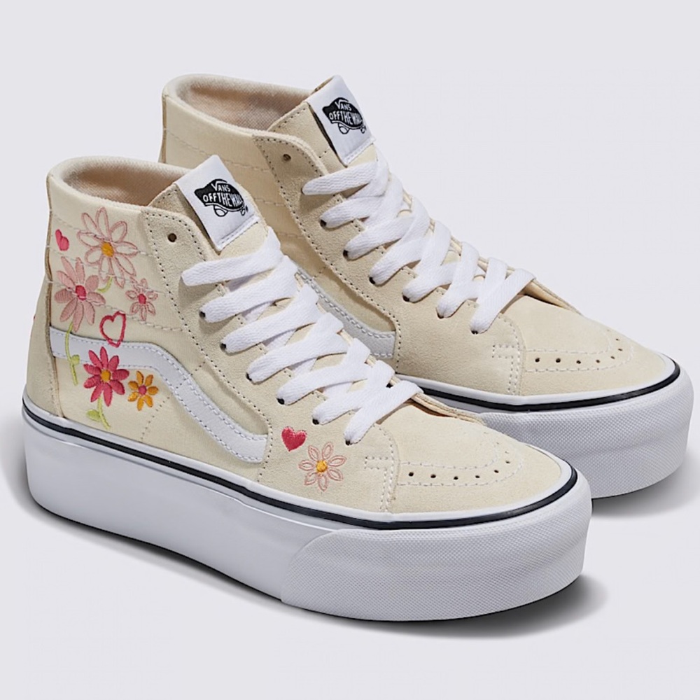 Vans Sk8-Hi Floral Tapered Stackform Shoes - Picture 3 of 5